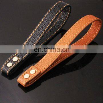 New Golden Stainless Steel Leather Rope Pet Leash Training Dog photo-5