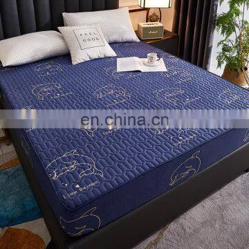 Microfiber 100% Polyester Waterproof Mattress Protector Multi Solid Color Quilted Style photo-7