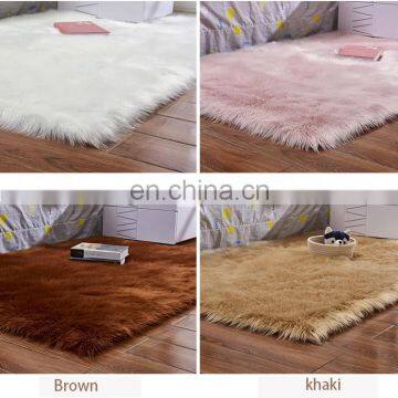 Handmade Shaggy Fluffy Faux Fur Rug Carpet for Tea Table photo-4