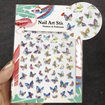 Butterfly Nail Sticker Fantasy Laser Color Butterfly Nail Decal Designs Manicure Nail Decoration Tool photo-2