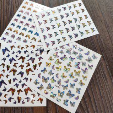 Butterfly Nail Sticker Fantasy Laser Color Butterfly Nail Decal Designs Manicure Nail Decoration Tool photo-4