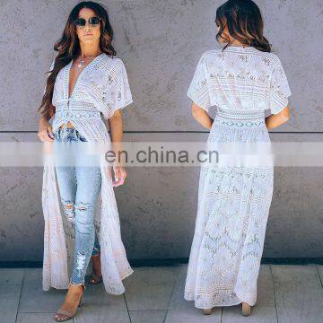 Lace Cover up Sarong Long Beach Cover up Robe de Plage Vestidos de playa Kaftan Pareo Beach Bathing suit cover ups Beach Dress