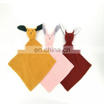 High Quality Baby Animal Blanket Lovely 100% Organic Cotton Muslin  Baby Comforter