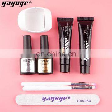 2021 Nail extension set professional acrylic nail kit uv gel with nail brush file top base coat