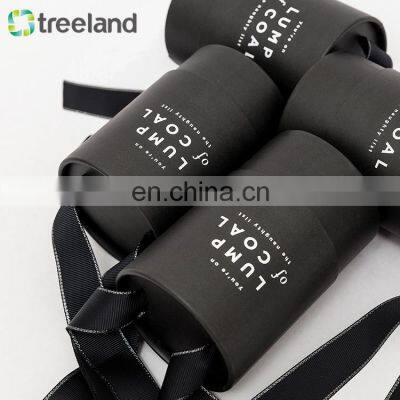 Custom Round Black Paper Cardboard Tube Luxury Gift Box For Packaging photo-3