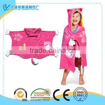 Printed Kids Towel Bathrobe Towel Poncho/cotton Kids Hooded Bath Towel