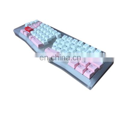 Gaojie high end CNC Mechanical keyboard frosted pc top plate bottom prototype keyboard case