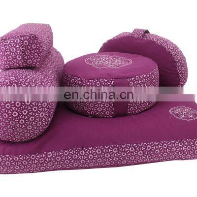 High quality Indian made removable custom size private label meditation cushion set