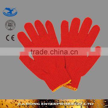 China Supplier Red Colored Cotton Gloves in Bulk Order LG068