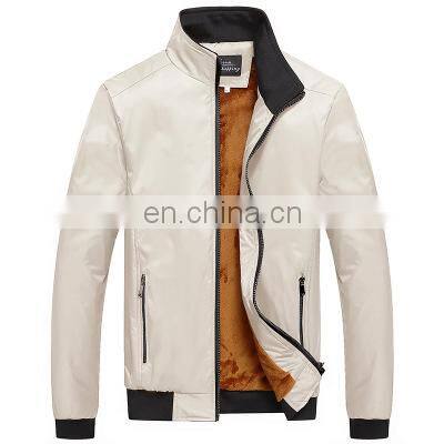 Plus Size Men Bomber Jacket Thick Slim Long Sleeve Baseball Jackets Windbreaker Zipper Windbreaker Jacket