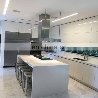 Latest Modular Fashional High Gloss Waterproof Lacquer Kitchen Cabinet with islands