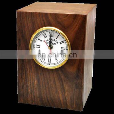 wooden urns with watch