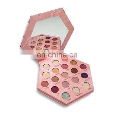 octagonal shape custom mars marble eyeshadow palette cosmetic packaging