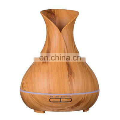 Innovative Air Humidifier 300ml Vase Wood BSCI Aromatherapy Automatic Electric Mist maker Ultrasonic difusores de aroma