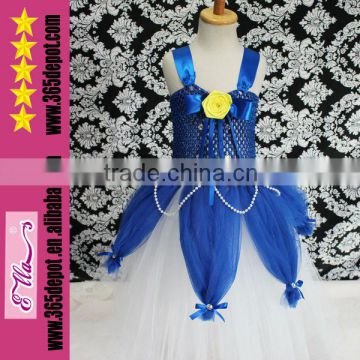 Blue Beautiful Kids Halloween Costume For Party Handmade Chic Girls Halloween dress