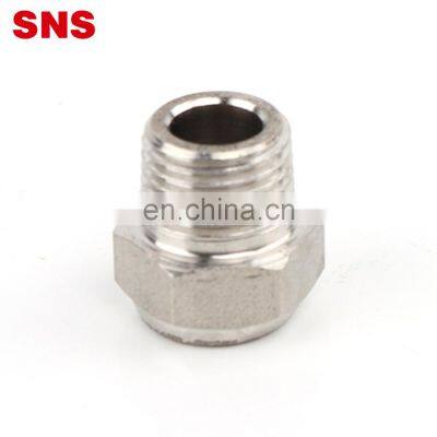 SNS BKC-V Series Stainless Steel Tube Fittings Pneumatic Valve Flat End Exhaust Muffler Air Silencer photo-3