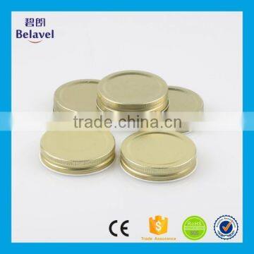 High quality 70 mm mason jar cap glass jam jar gold metal lids