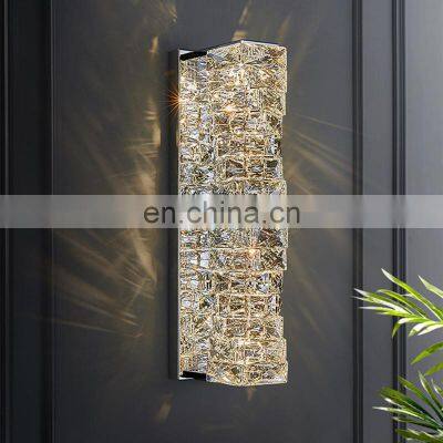 Luxury Design Interior Decoration Wall Lamp Living Room Dining Staircase Modern LED Crystal Sconce