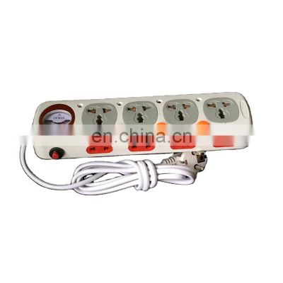 4 way/5 Way Color Power Strip, Universal Extension Socket With Voltmeter