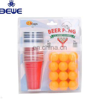 Customized Blister Pack Beer Pingpong Set For Party Game