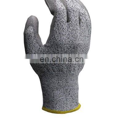 HPPE Anti-Cut Level 5 Protection Safety Work Cut Resistant Gloves With PU Coated Palm photo-4