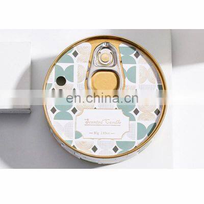 Wholesale Candles Private Label Round Handmade Tin Jar Natural Fragrance Soy Wax Travel Scented Candles