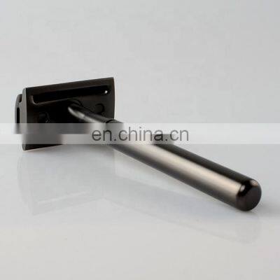 Hot selling mens  black color stainless steel metal eo-friendly  barber straight double edge blades shaving safety razor