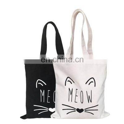 Customize Reusable Eco Friendly Promotional blank cotton canvas tote bags with custom printed logo