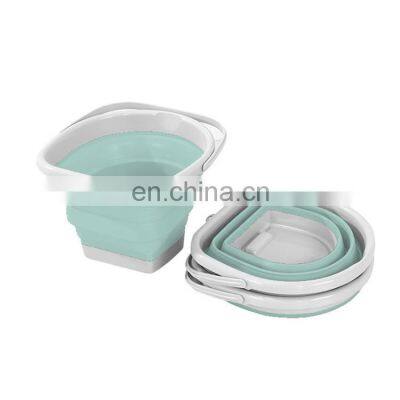 Collapsible Storage Plastic Foldable Home Folding Colapsable Laundry Storage Bathroom Basket With Handle