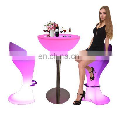 outdoor bar furniture /patio furniture color changing led outdoor light illuminated led glowing cocktail table and chair seat