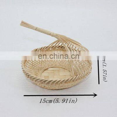 Unique Set Of 3 Round Bamboo Storage Basket Fruit Basket Tough and Durable photo-3