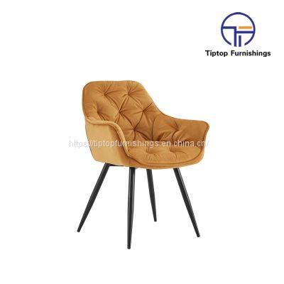 Tiptop wholesale retro accent living room coffee hotel tub pu leather dining chair