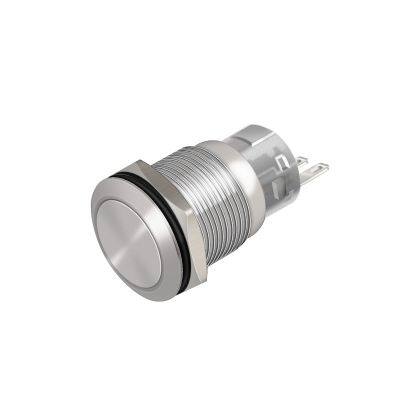 ip67 19mm flat head 1 normally open and 1 normally close 250v push button momentary switch