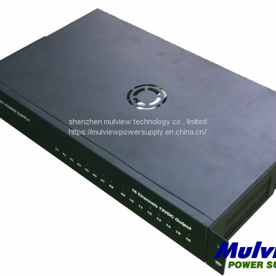 19 Inch 1u 16CH Outputs 12V20A 250W AC DC Central Rackmount Power Supply Distribution Box