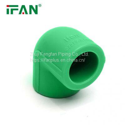 IFAN Hot Sale Green Plastic Fitting Plumbing Water Tube PPR Elbow Fittings