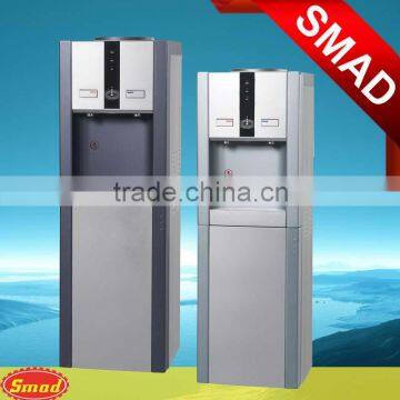 Compressor cooling bottled hot and cold water dispenser with refrigerator