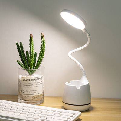 Table Lamp LED Flexo Desk Lamp Touch Dimming Bright Office Modern USB Rechargeable Eye Protect Reading Lamp Phone Pen Holder