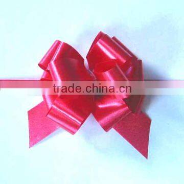 Wholesale Satin Printing Ribbon Bow for Gift Box, PP Butterfly Pull Bow Printing With White Logo