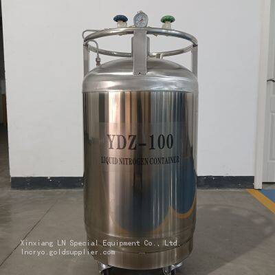 Самонагнетающийся жидкостно-азотный бак из нержавеющей стали YDZ-100 с устойчивой автоматической подачей жидкого азота
