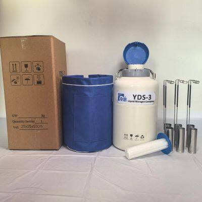 3L hospital frozen vaccine low-temperature liquid nitrogen cryogenic container