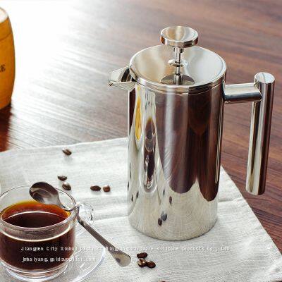 Stainless Steel Coffee Press Pot; Stainless Steel Double-wall Coffee Pot; French Press Coffee Powder Brewing1000ML photo-2