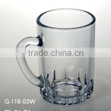 Hot sale glass mug with handle