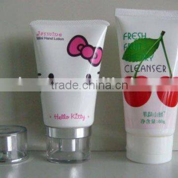 cosmetic tube with acrylic screw cap,plastic soft tube packing