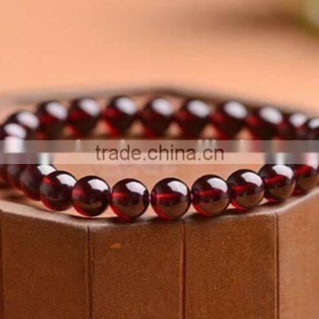 Natural Garnet Crystal Round Beads Bracelet Better for Health