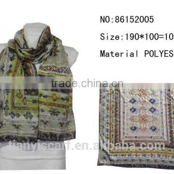 Fabric Wholesale Scarf Women Garment Accessory Neck Scarfs Gemetic Long Design photo-2