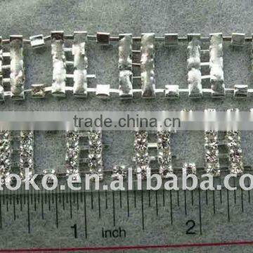 1pc Rhinestone Buckle slider, Sew on silver buckle, wedding notions & crafts 1pc