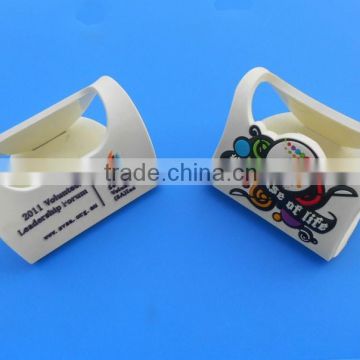 3D embossed custom company logo pvc phone holder