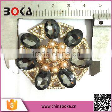 Wholesale Metal Alloy Buckle Crystal Pearl Jewlery Decoration with Bead Rhinestone