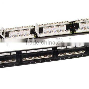 19" Fiber Optic Patch Panel UTP 24 Port RJ45 Cat6 Patch Panel