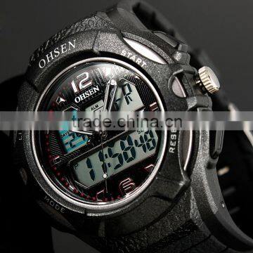 Hot Sell Men's Rubber Strap Black Analog Digital Silicone Sport Boy's Watch WS080/081 photo-6